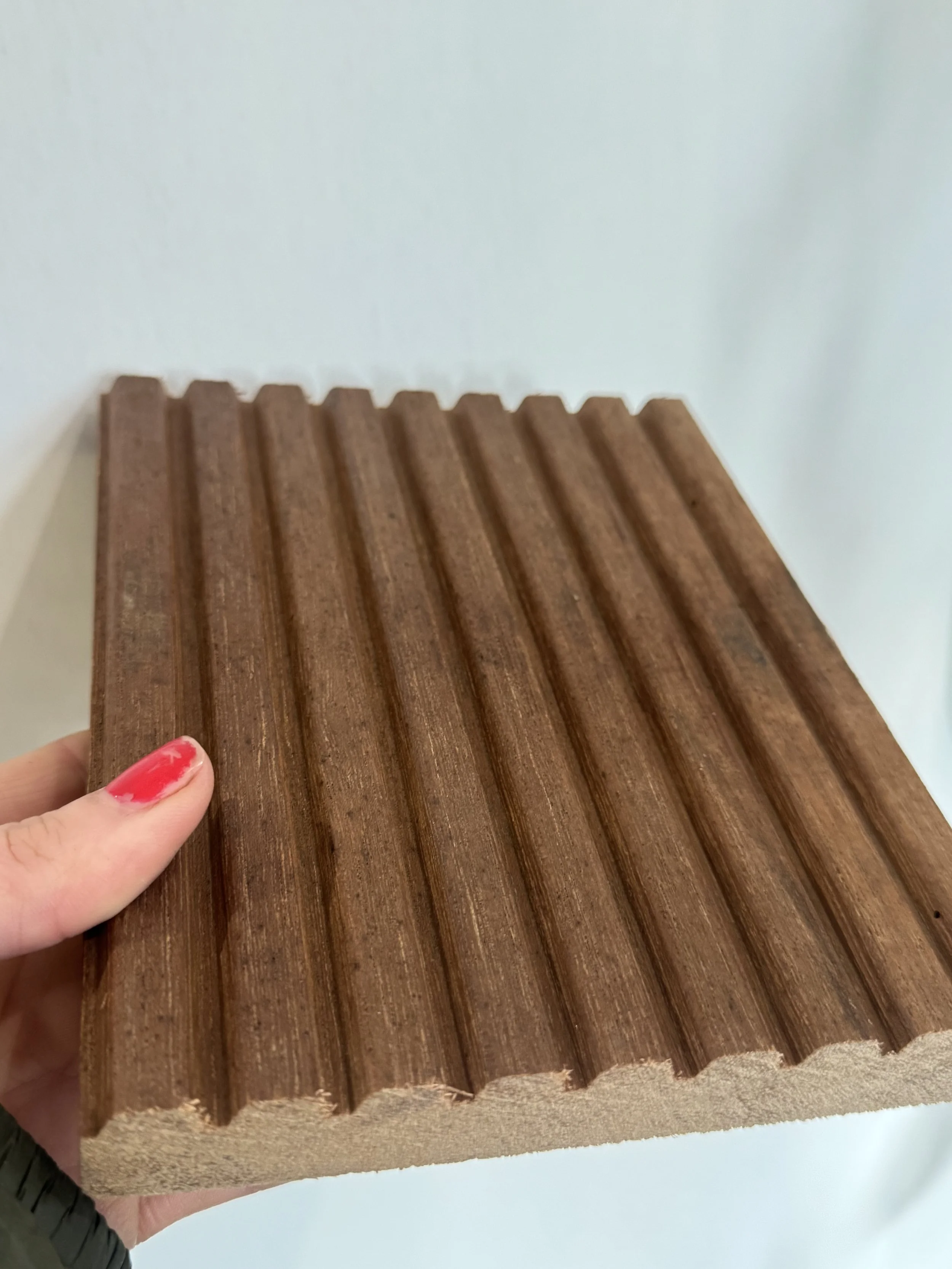 Balau hardwood decking with smooth one side and grooved the other