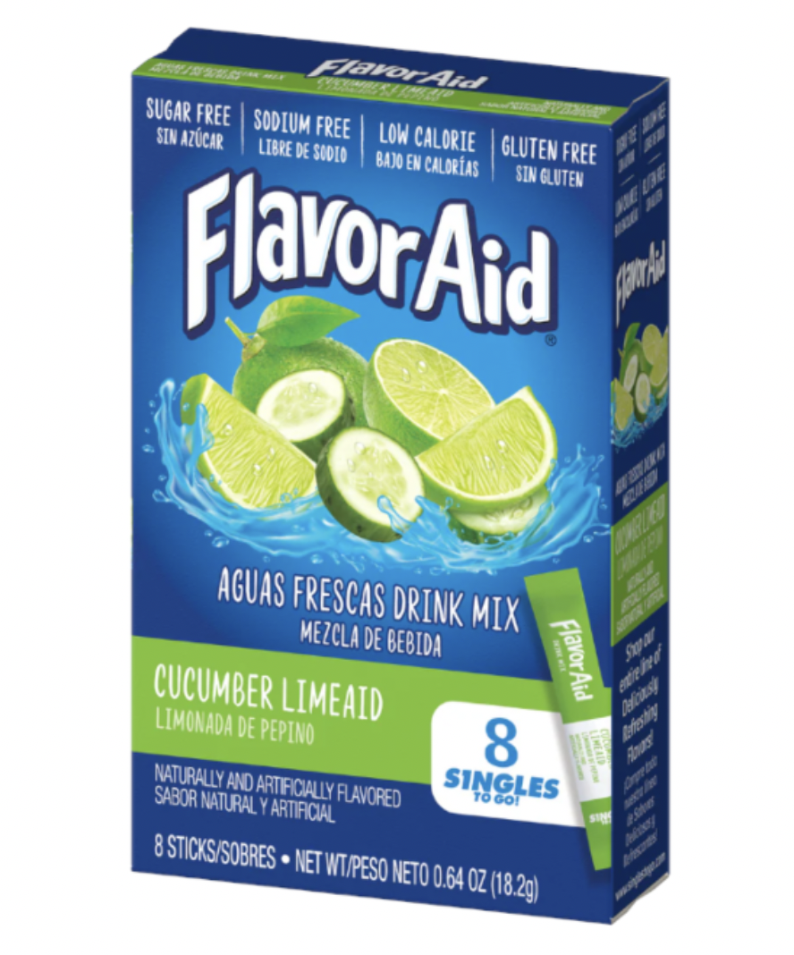 Flavor Aid  Aguas Frescas Cucumber Limeade Drink Mix - 8 Singles