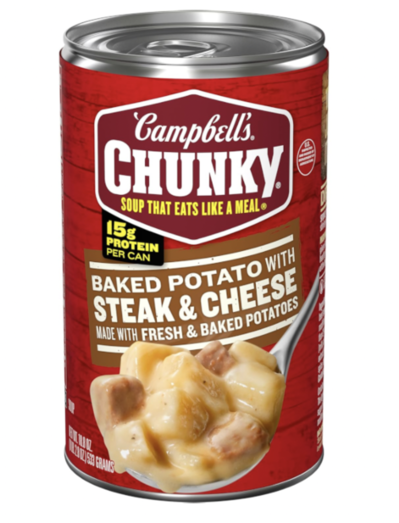 Campbell's Chunky Baked Potato with Steak & Cheese Soup