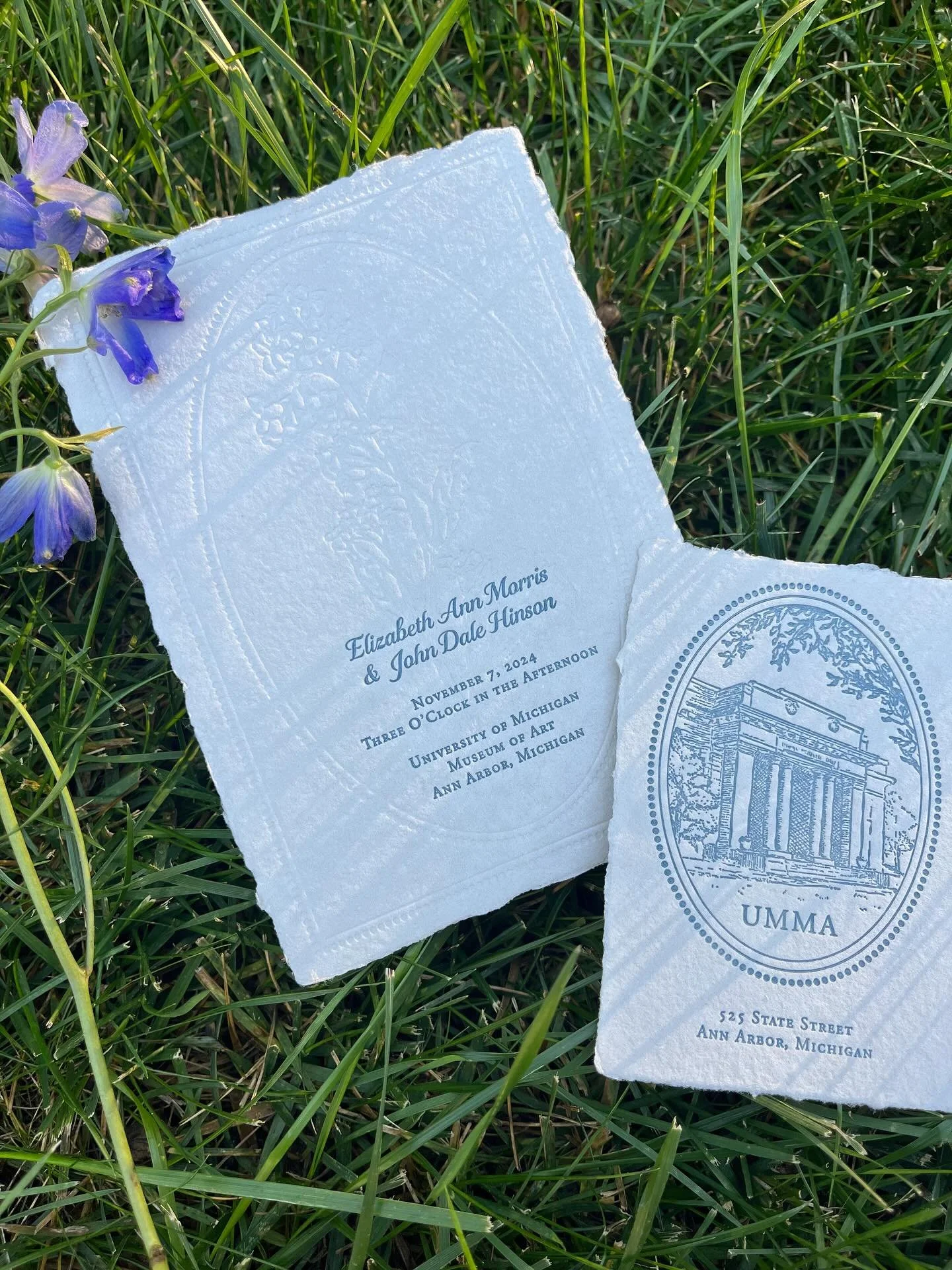 Slowing down to savor what is meaningful💙

Spring and Summer 2026 weddings, now is the perfect time to book your B&amp;H custom invitations! Send me a message to start the conversation💌

#letterpress #weddingstationery #weddinginvitations #2026brid