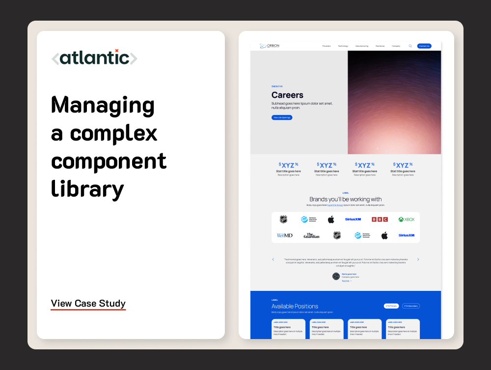 Atlantic: Managing a complex component library