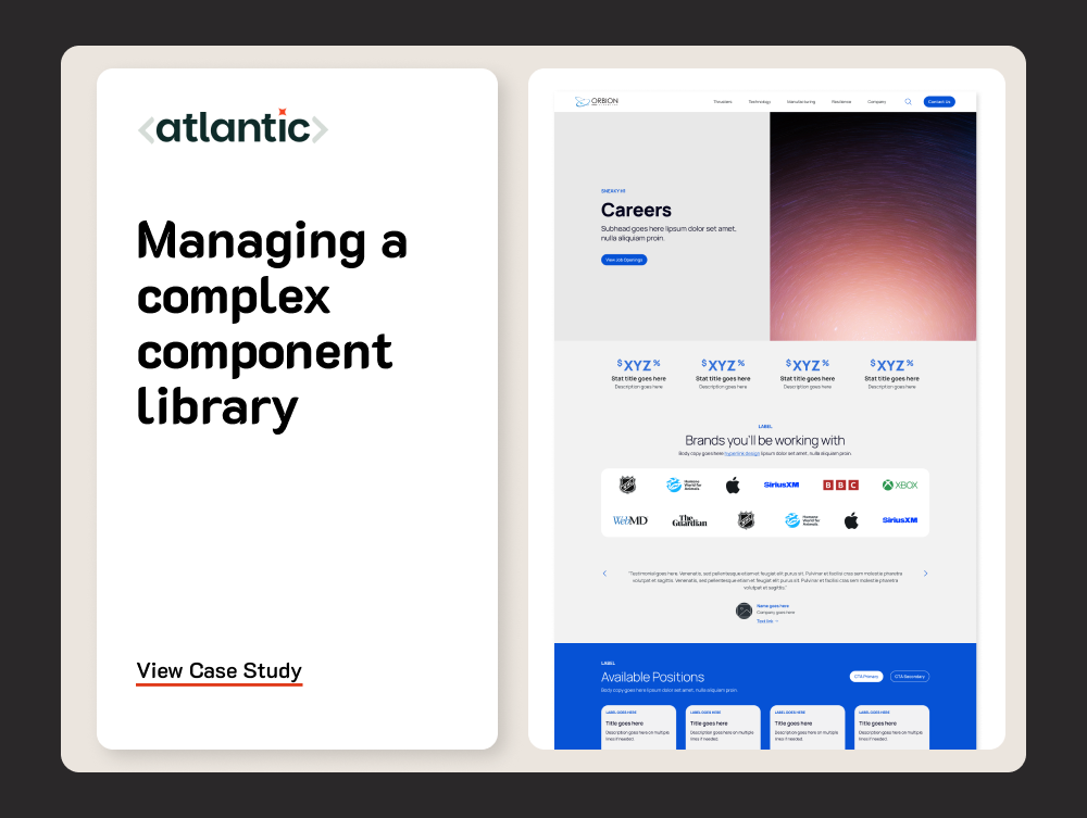 Atlantic: Managing a complex component library