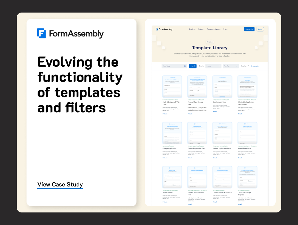 FormAssembly: Evolving the functionality of templates and filters
