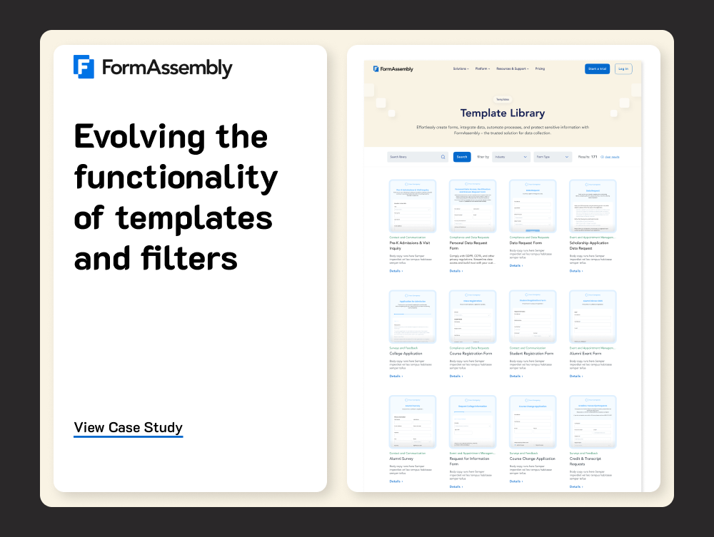FormAssembly: Evolving the functionality of templates and filters