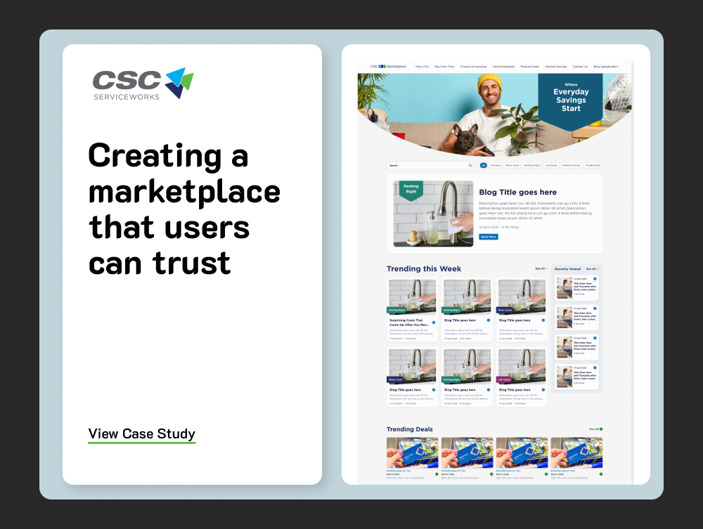 CSC ServiceWorks: Creating a marketplace that users can trust