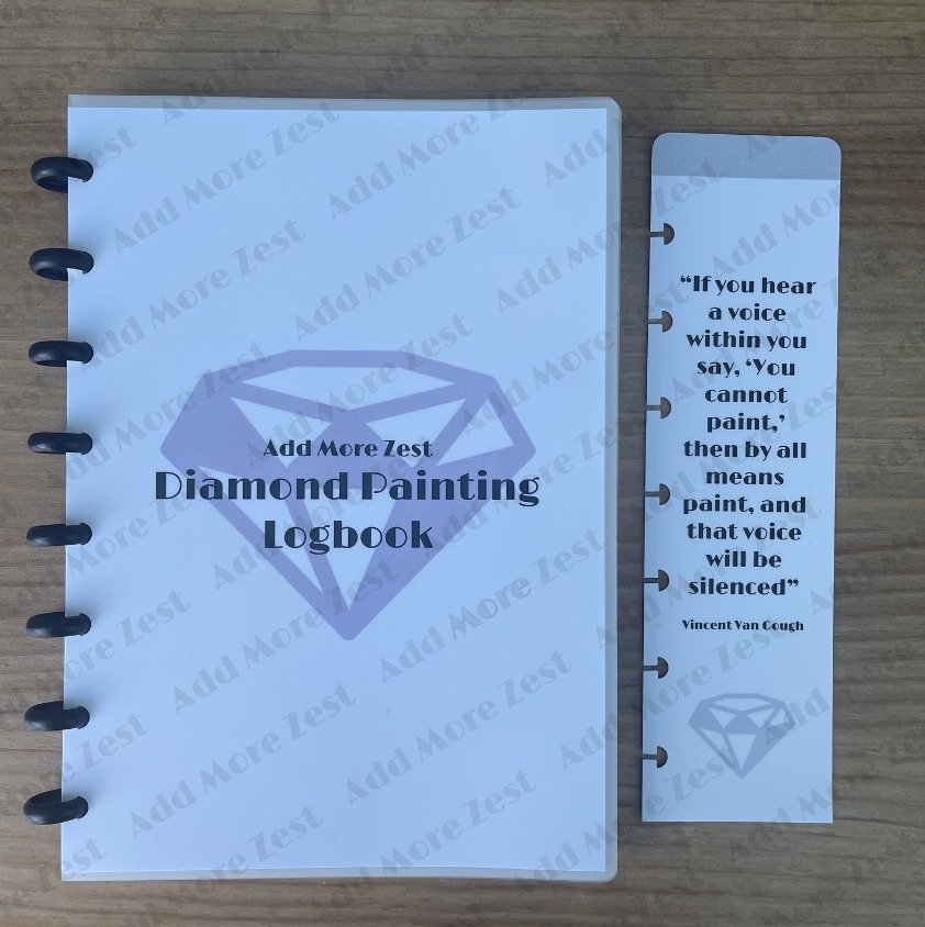 Easily see what stage diamond painting is at with diamond painting log book  binder - organise stash 