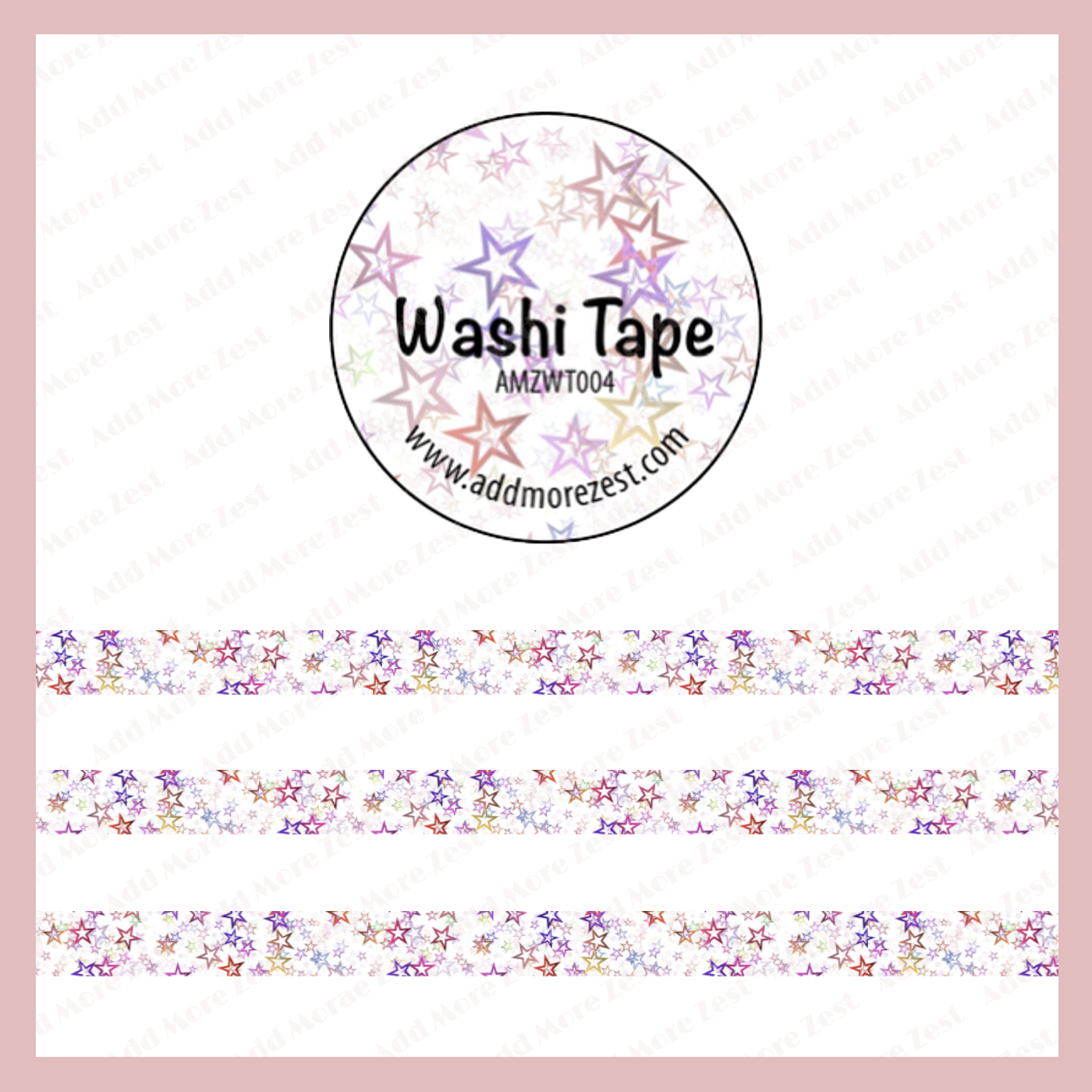 AMZ Washi Tape - Rainbow Stars