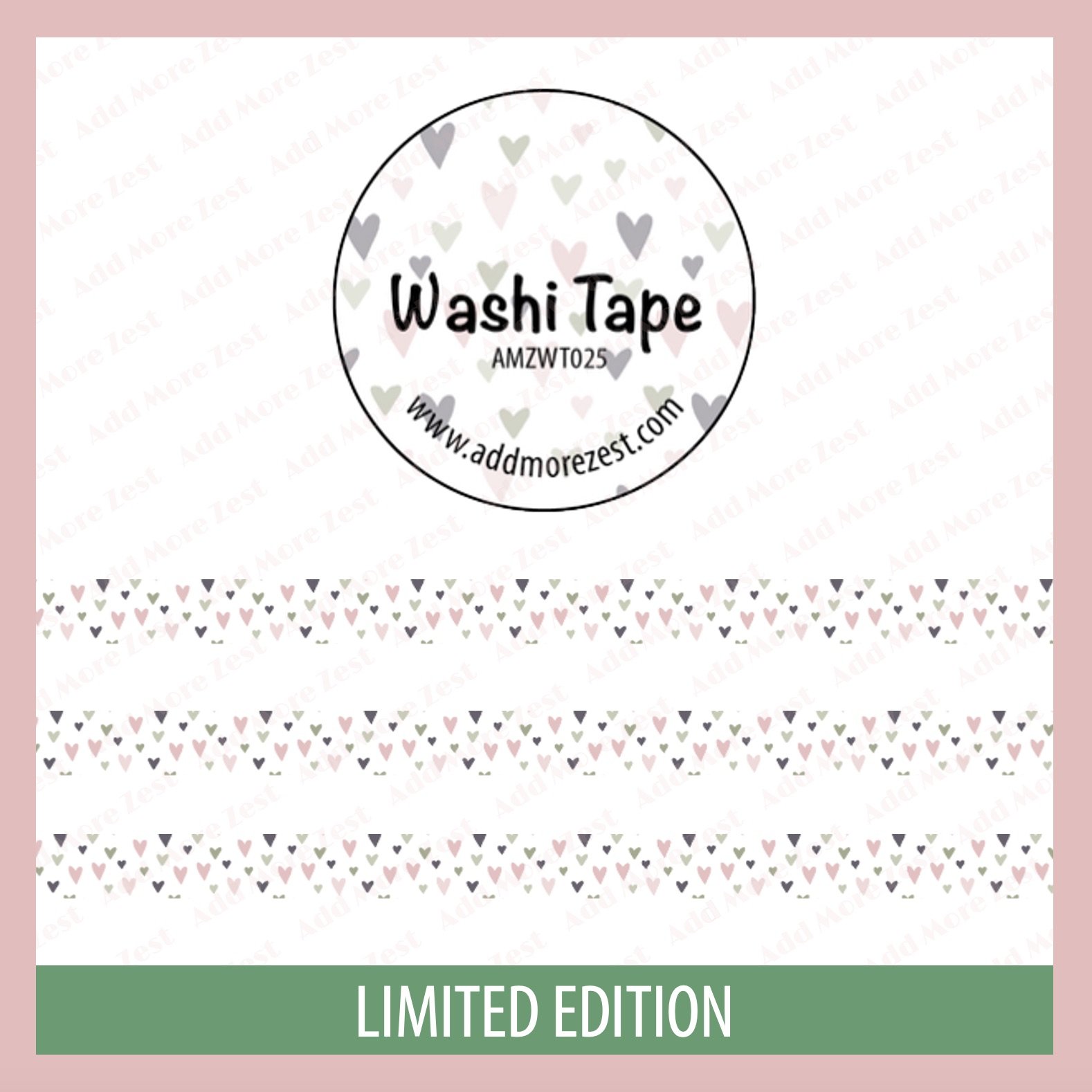 AMZ Washi Tape - Hearts (Pre-Order)