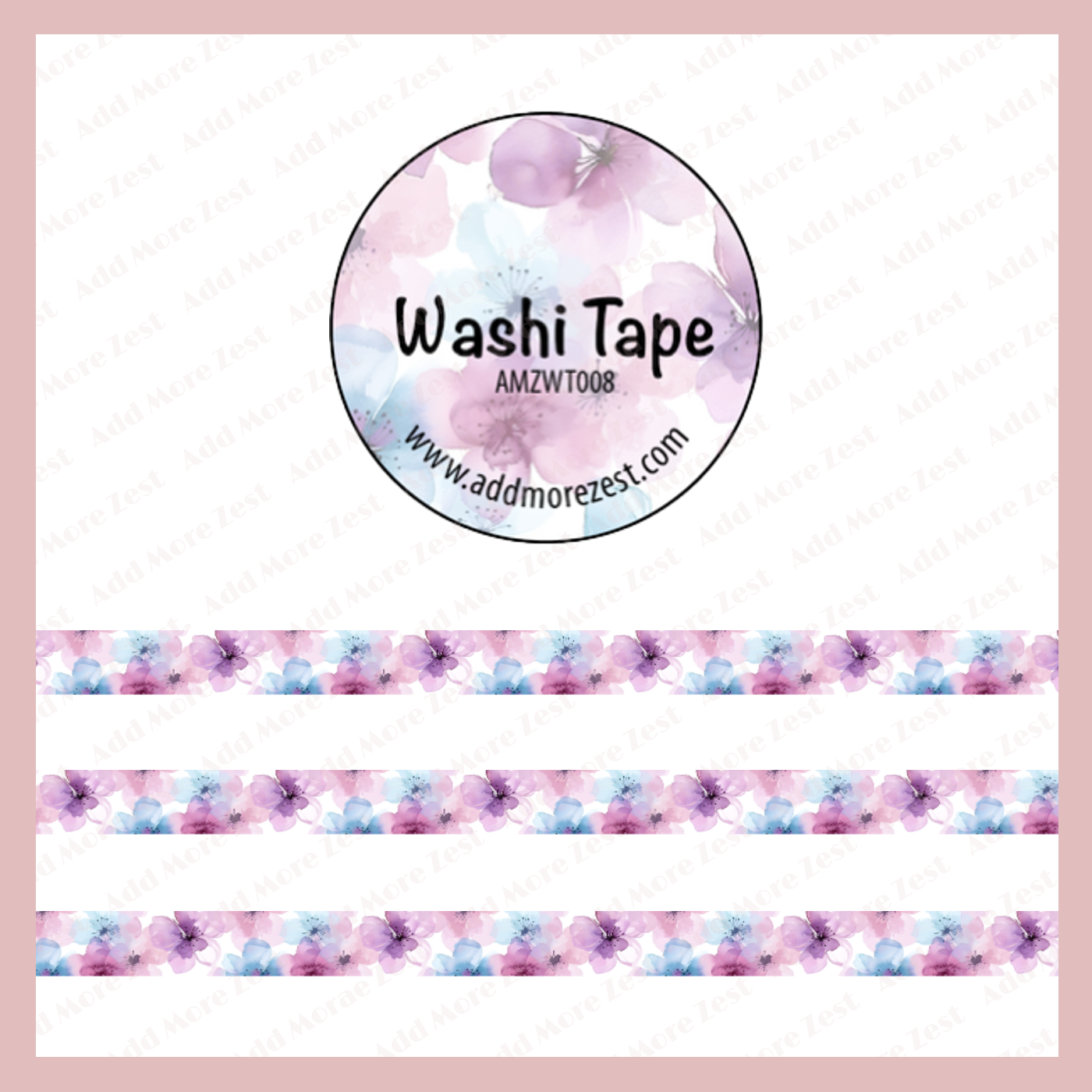 AMZ Washi Tape - Watercolour Flowers