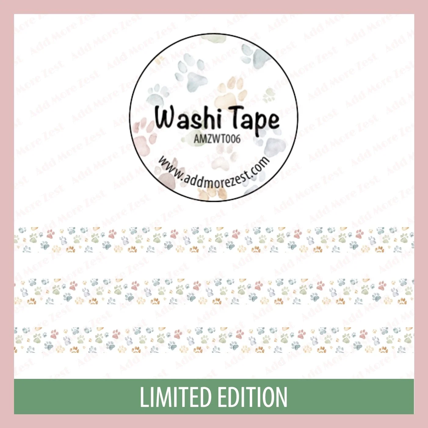 AMZ Washi Tape - Paw Prints