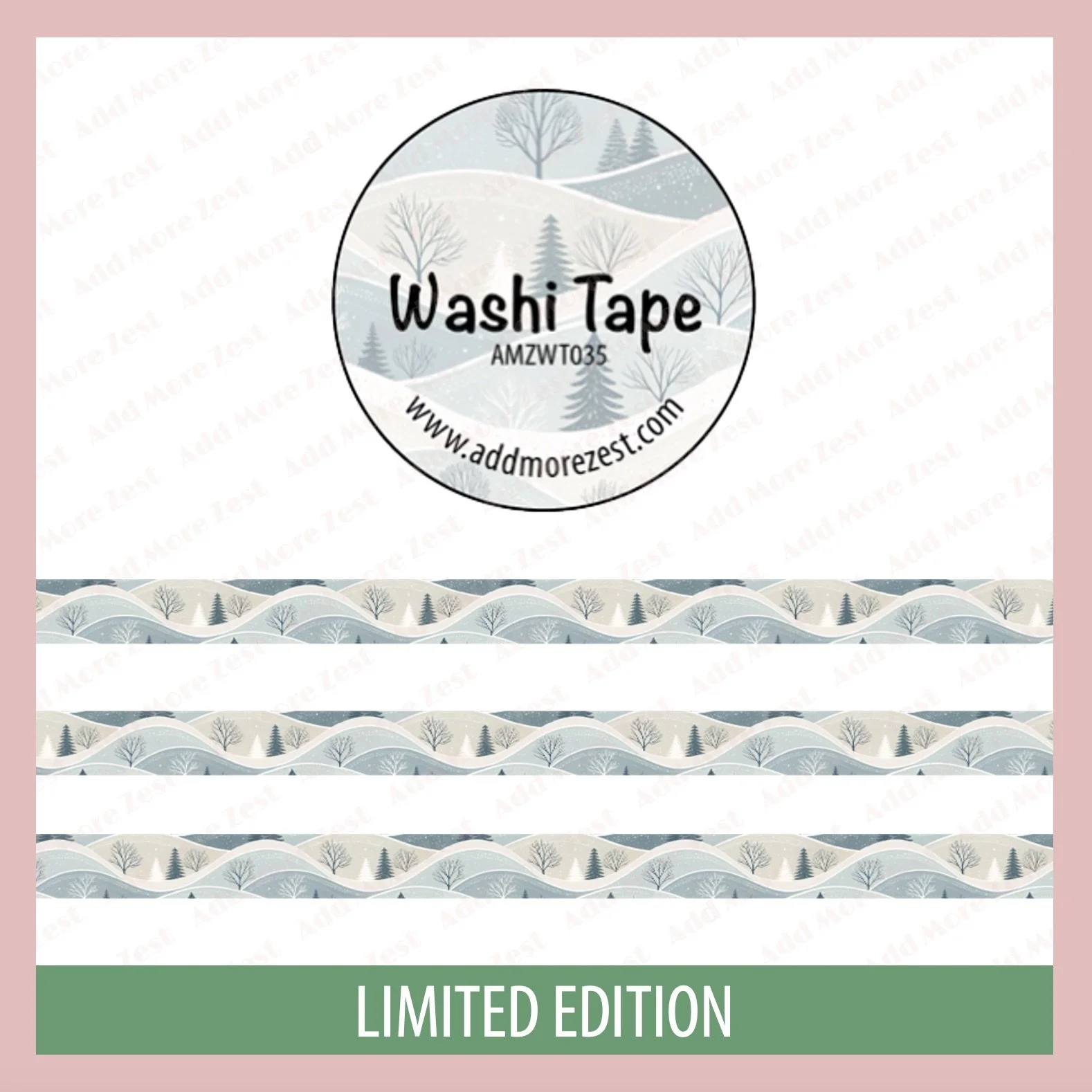 AMZ Washi Tape - Winter Hills