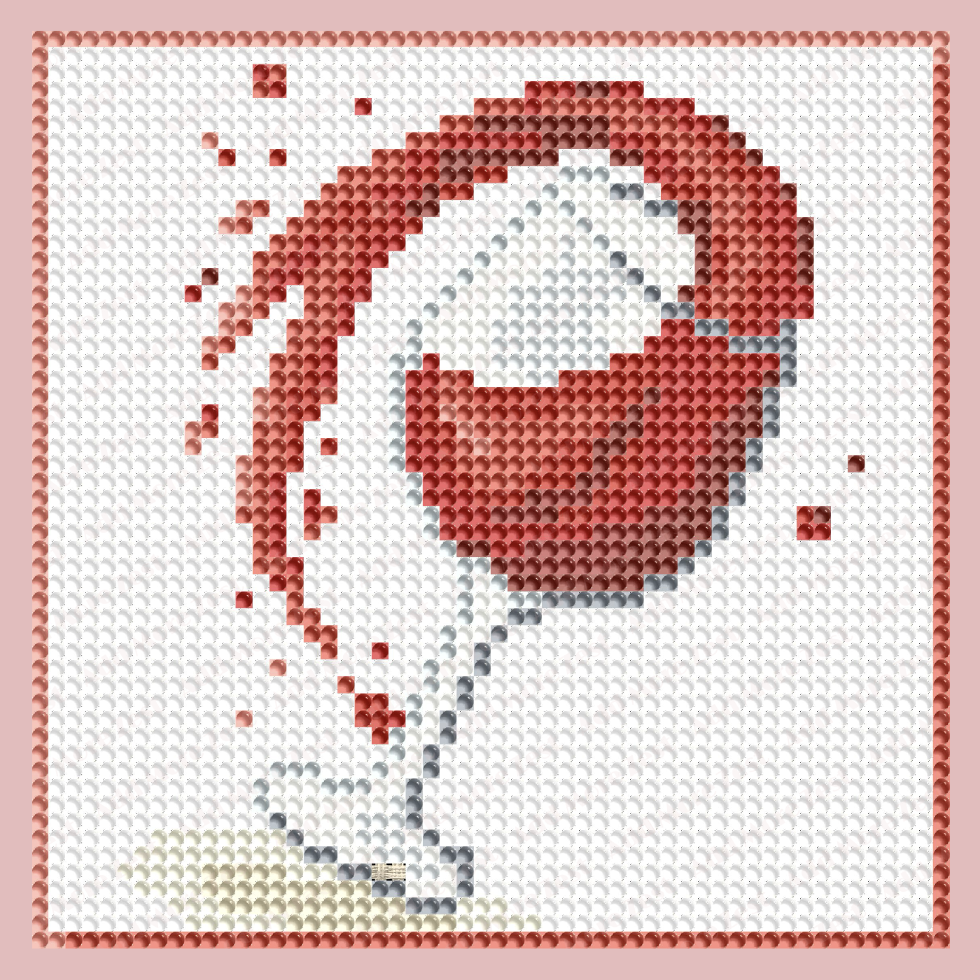 Mini Round Diamond Painting - Wine Glass