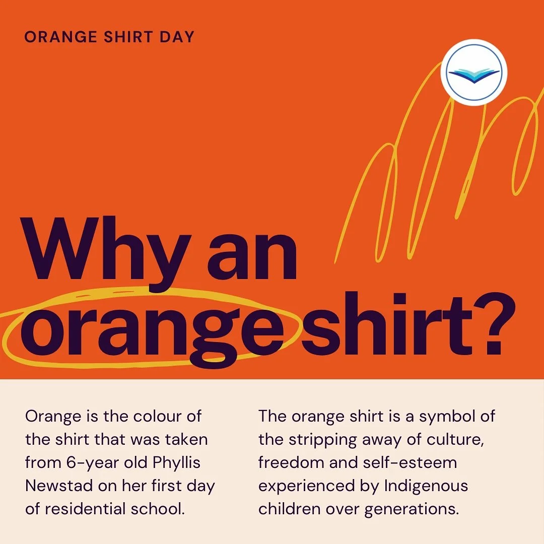 Why an orange shirt?

Orange is the colour of the shirt that was taken from 6-year old Phyllis Newstad on her first day of residential school.

The orange shirt is a symbol of the stripping away of culture, freedom and self-esteem experienced by Indi