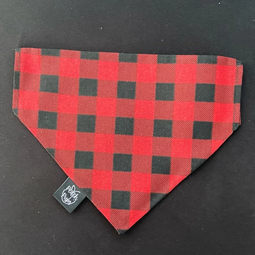 red plaid bandana