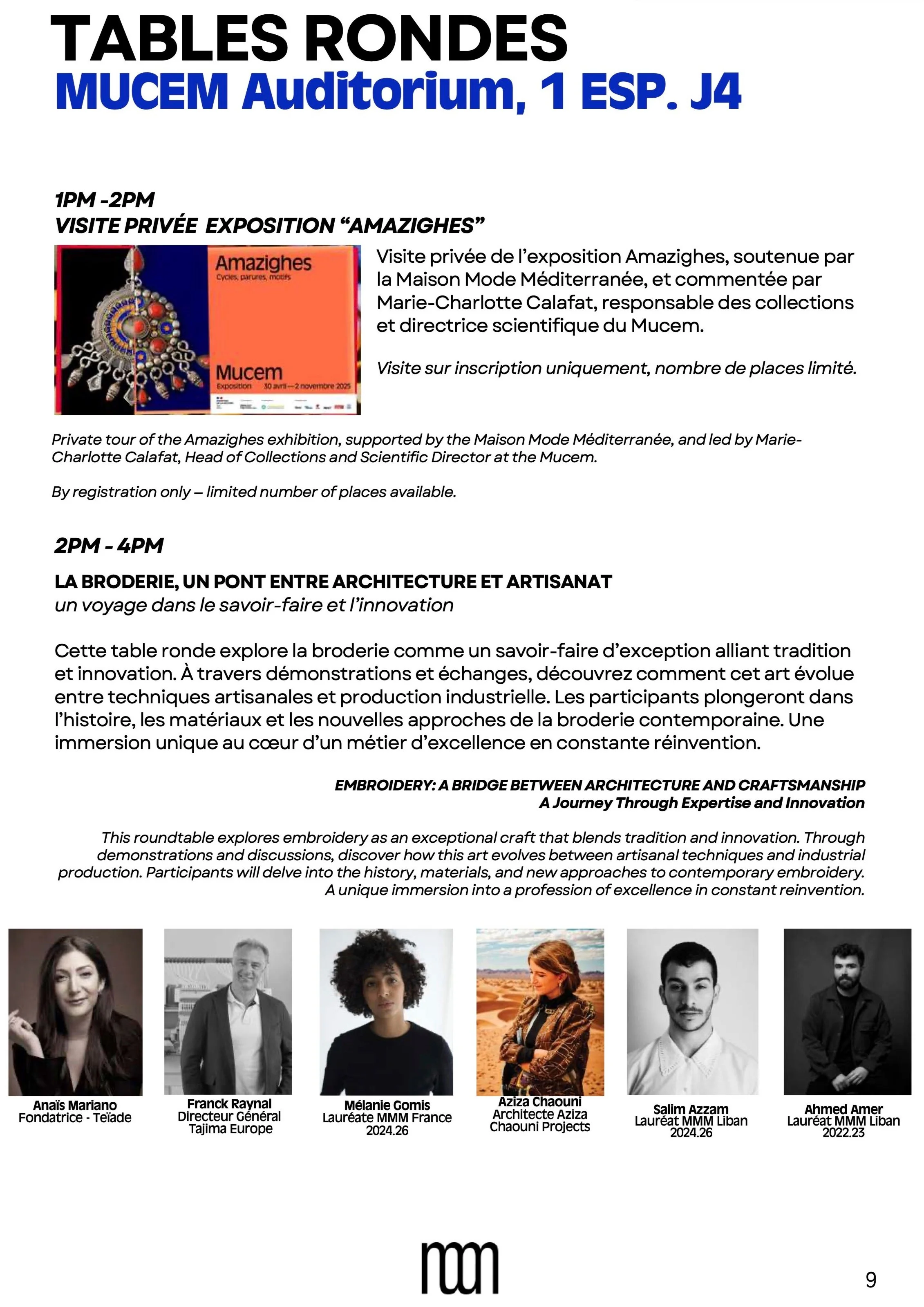Participation in the Les Correspondances 2025 congress, organized by Maison Mode Méditerranée under the patronage of UNESCO, June 2025