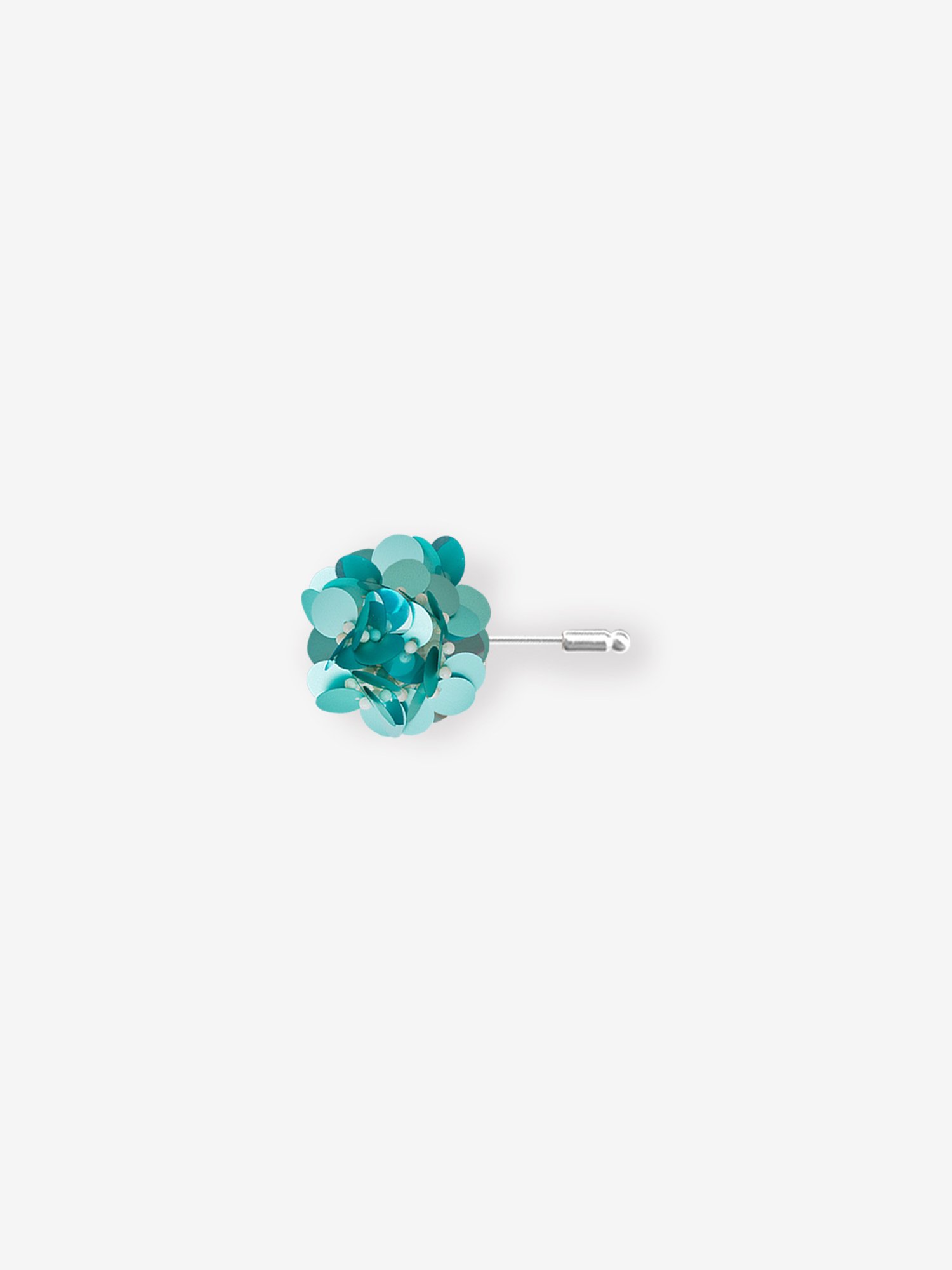 RECYCLED SEQUINS BROOCH - TURQUOISE