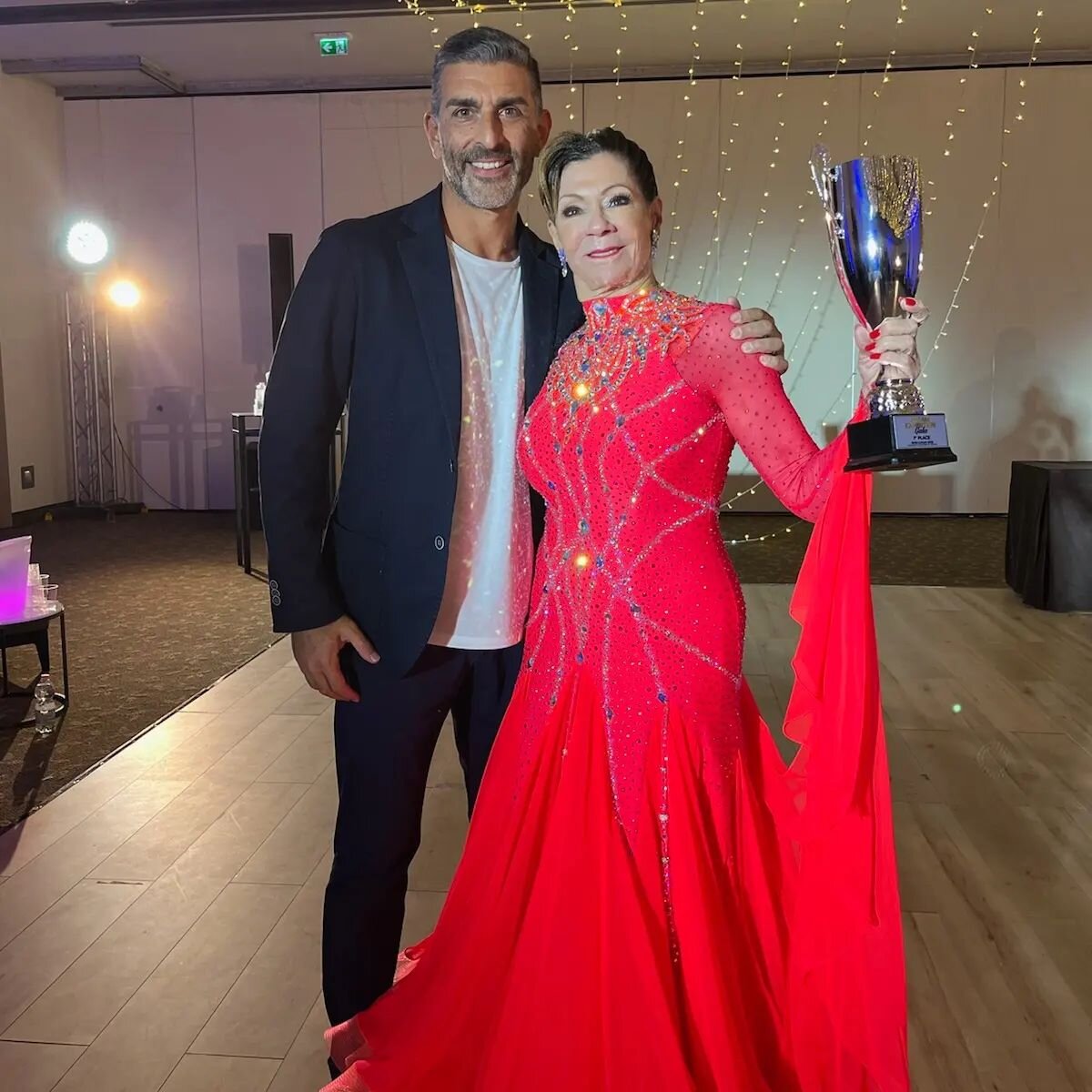 The Oceans Dance Team continues to take Europe by storm! Christine Schneider Downs with guest instructor Samuele Pugliese took 1st place in their scholarship and multi-dance challenge event as well as 26 single dances at this past weekend's Pro-Am Ex