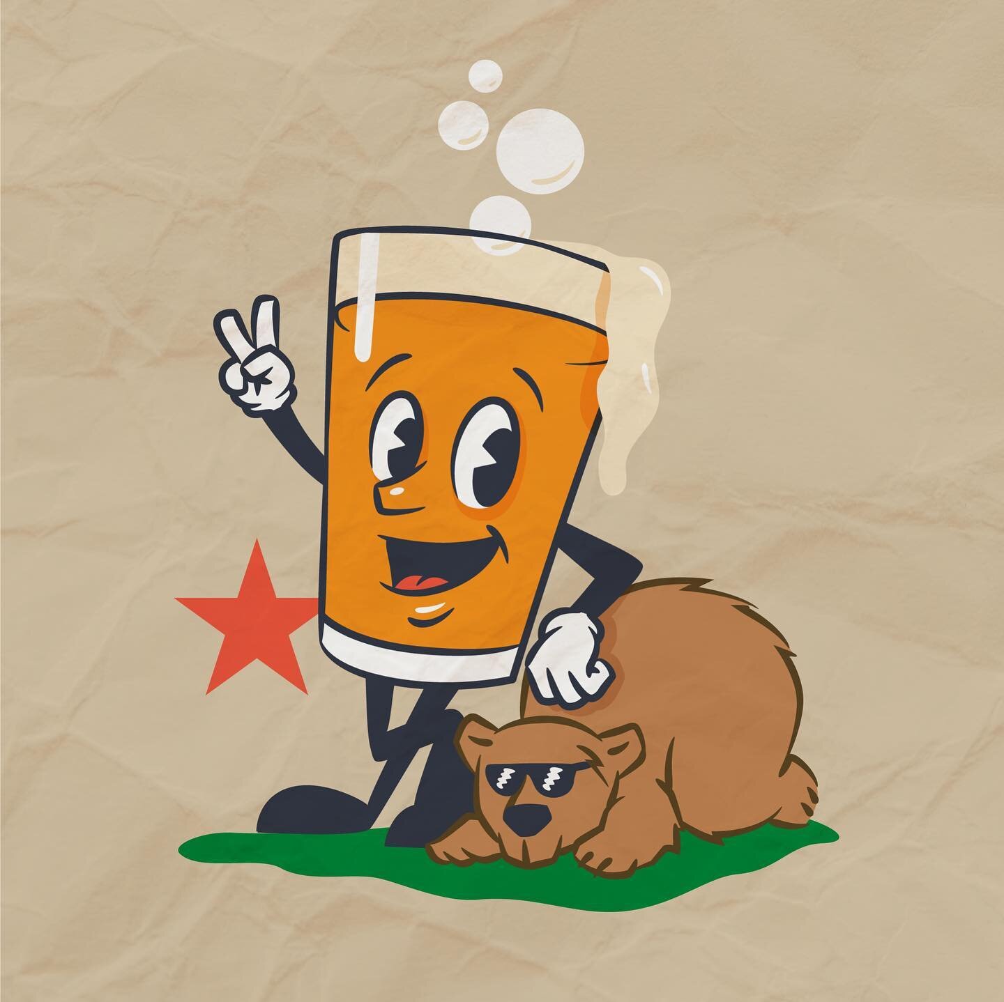 New mascot for @opentapapp apparel and stickers 🍻🐻 #staychill #california #craftbeer