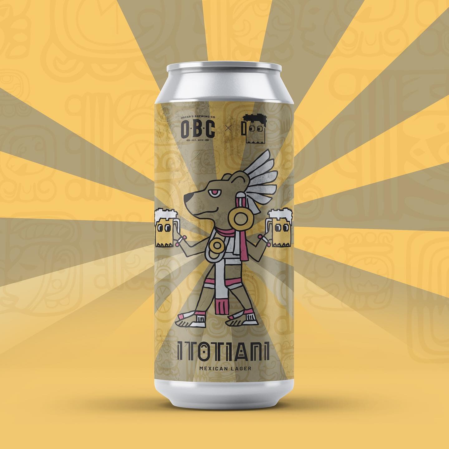 Itotiani Mexican Lager label design for @oscarsbrewingco x @8bitbrewingcompany collab #🐻🍺