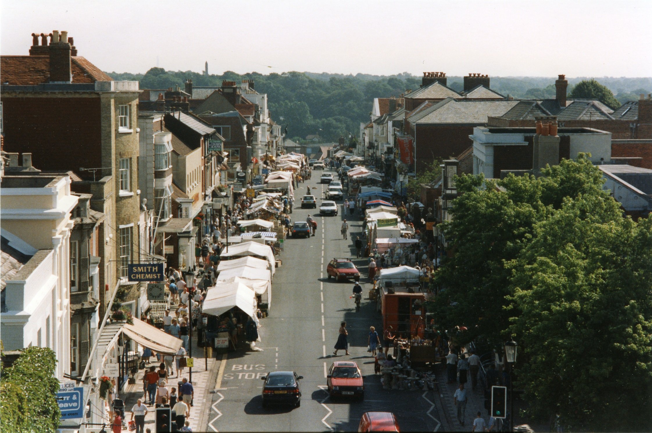 2006.52.2 Lymington High Street with market c.1990.jpg