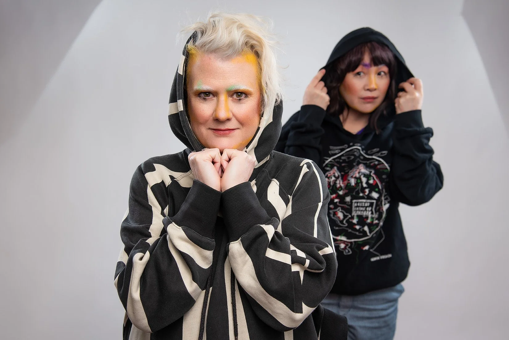 A photograph of End of Greatness by Theatre Replacement. Image description is below.