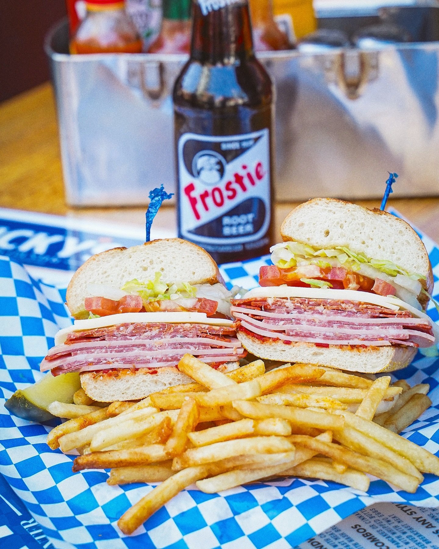 What&rsquo;s for lunch? Jack&rsquo;s East Coast Sub!! 🥖

Made with hot capocollo, mortadella, salami, pepperoni, provolone cheese, lettuce, tomato, onion, red wine vinegar, oil &amp; cento hoagie spread.