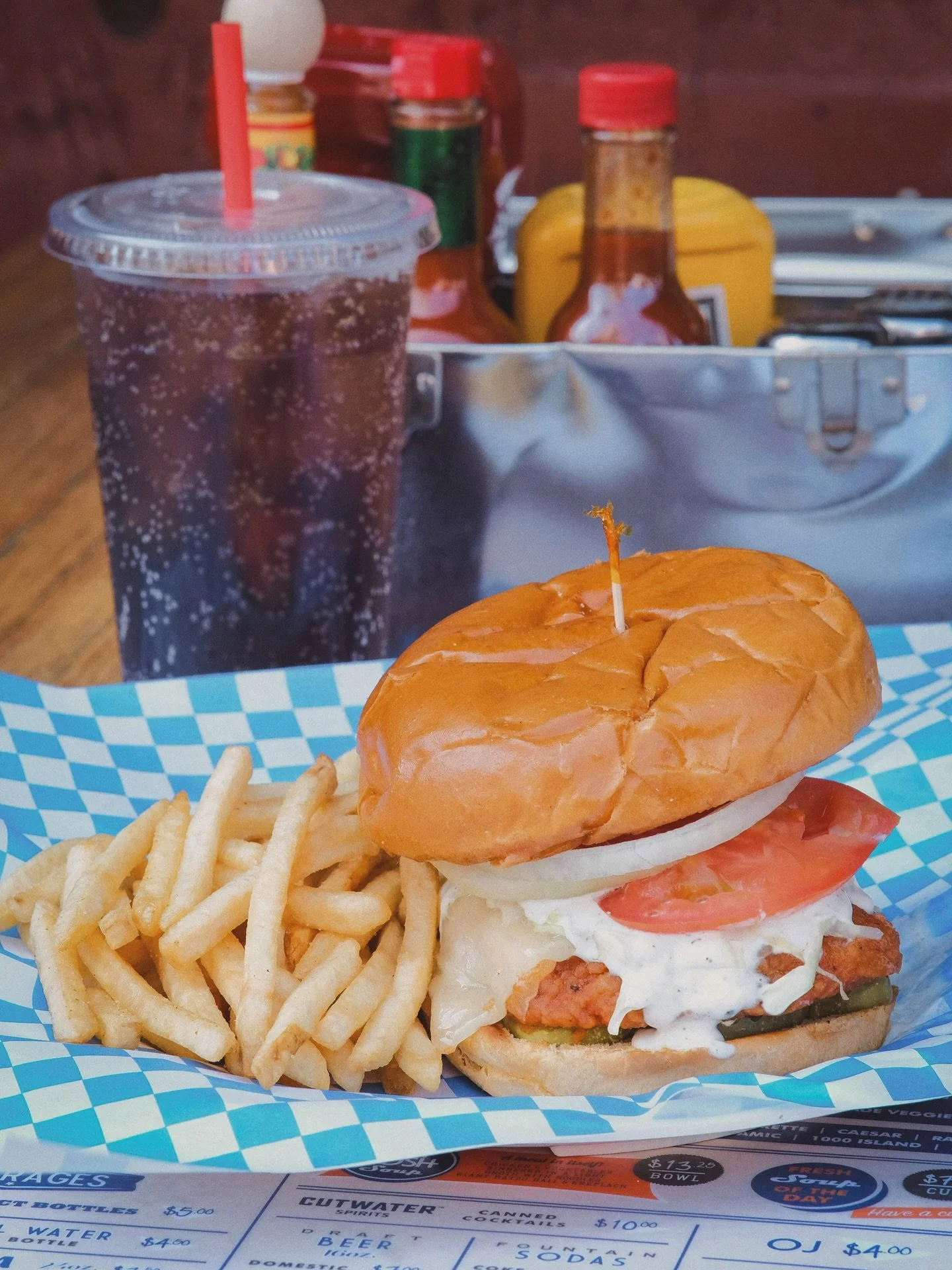 Try our Crispy Chicken Buffalo Sandwich &mdash; our October Lunch Special that brings the heat and the flavor. 🌶🍗

~Crispy fried chicken tossed in buffalo sauce with tomato, lettuce, onion, ranch and provolone cheese on a brioche bun. Served with y