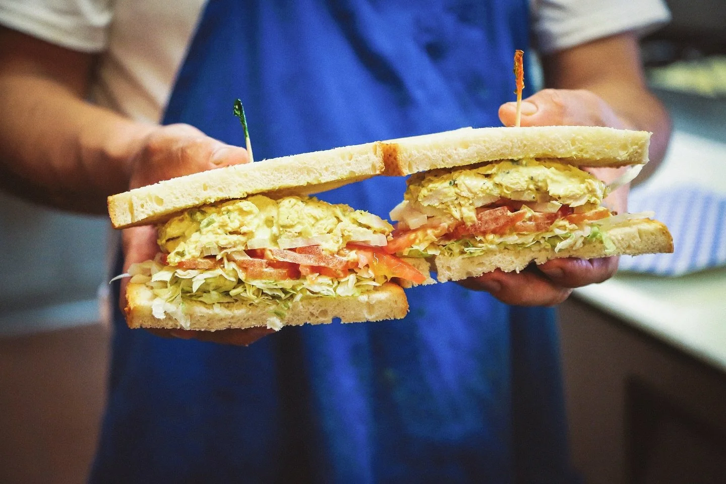 Still looking for lunch? Not anymore! Try our Chicken Salad Sammie! 🥪