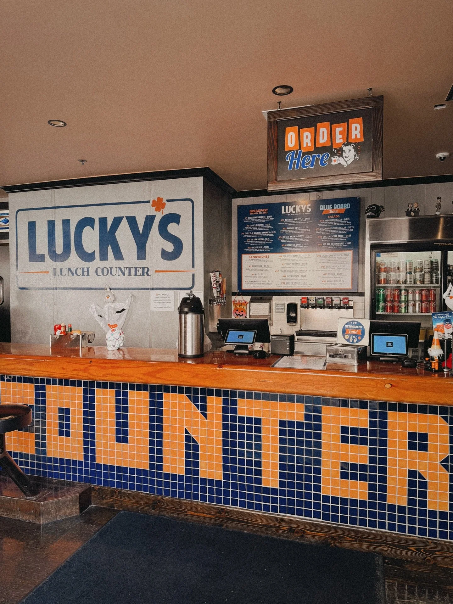 No tricks, just treats at Lucky&rsquo;s 👻 Come grab your favorite bites! 🎃🥪