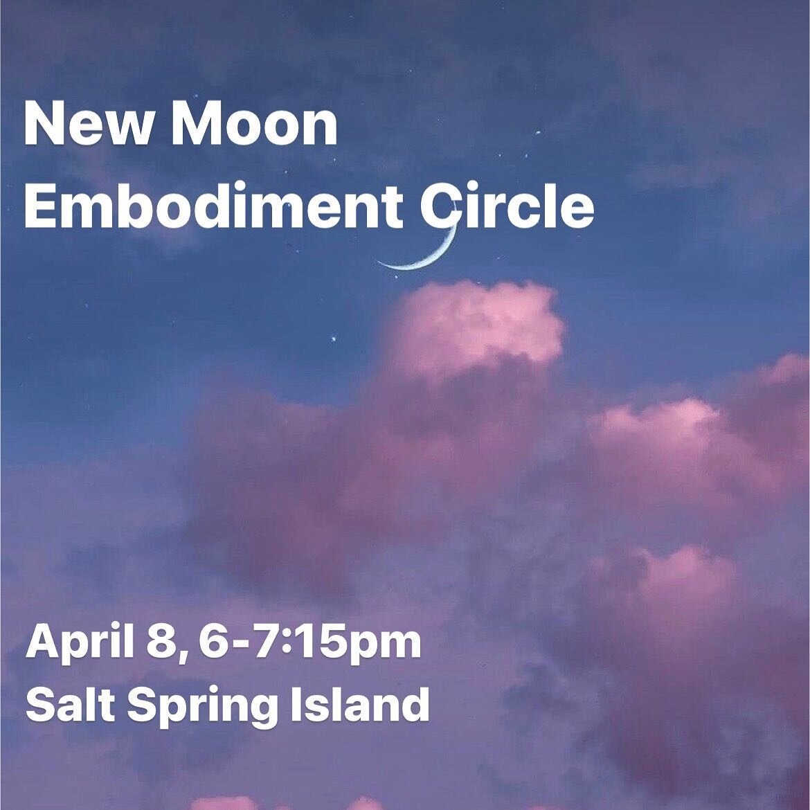 🌟Two opportunities to gather, breathe, move, and maybe even cry together this month🌟

April 8 is a new moon and a total solar eclipse.

I don&rsquo;t think I need to tell you we&rsquo;ve been riding some *big* energies the past couple of weeks, and