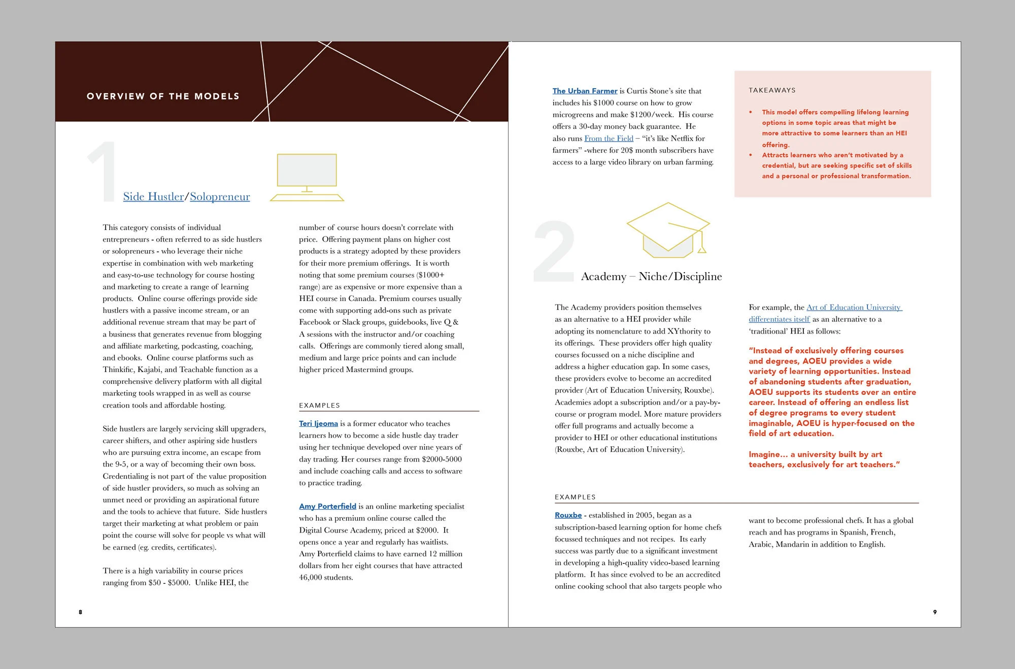 Report Template - layout, illustrations in Adobe InDesign