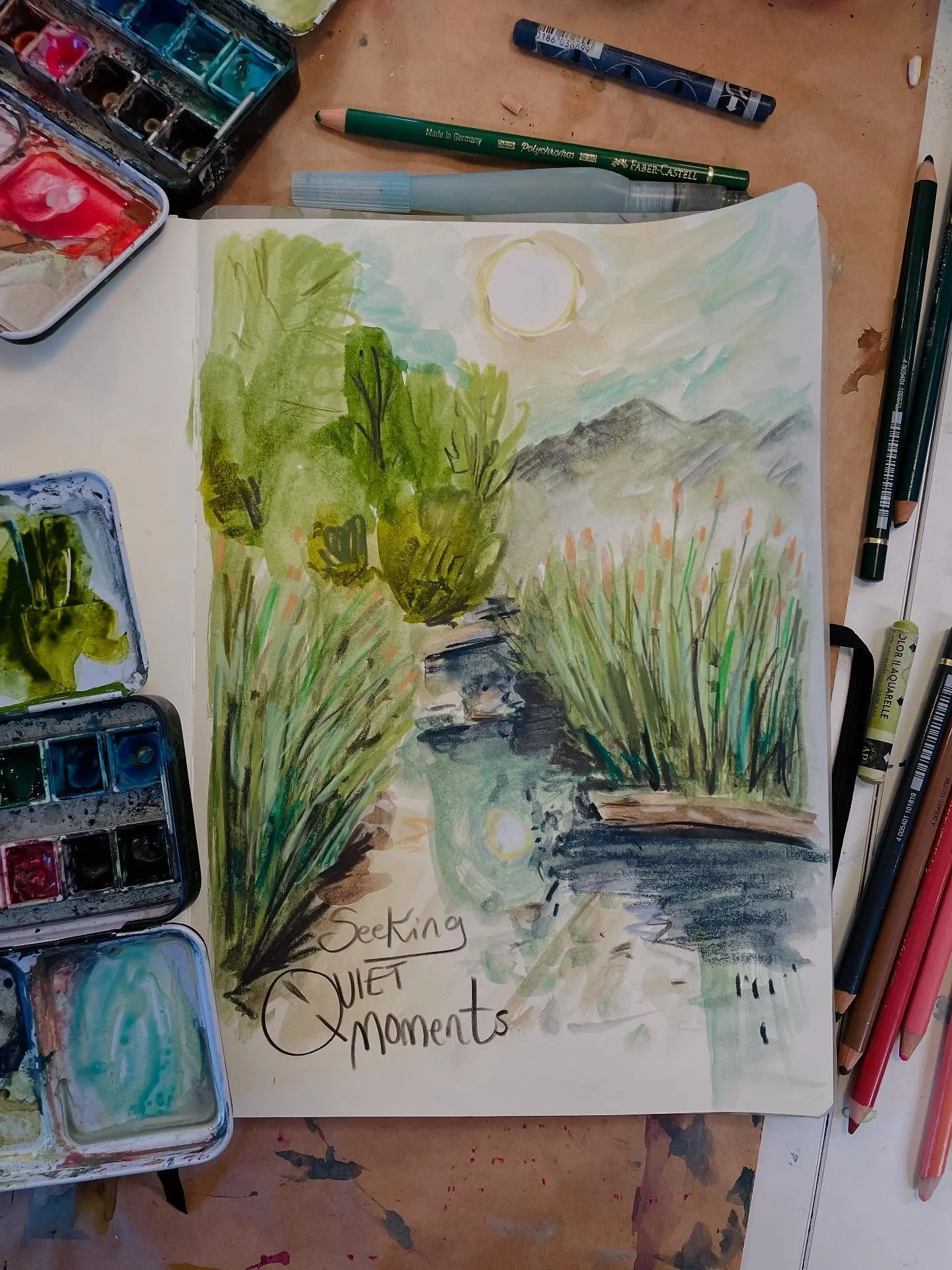 My father passed away a few weeks ago and ever since, and even before then, I&rsquo;ve been seeking quiet moments to process this monumental event in my life. Trips to the river, laying in my hammock, and most importantly, painting, sometimes without