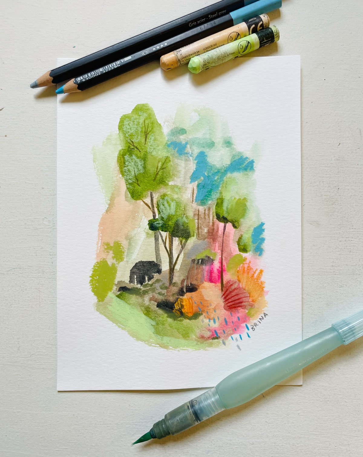 How To Use Watercolours - An Abstract Landscape