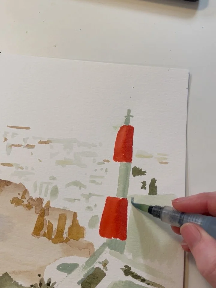 When I get to work on artwork based on someone&rsquo;s travel photos, I get giddy, The photo might look daunting at first but then you break down the shapes and the main colours and start light. Build from there. It&rsquo;s actually quite exhilaratin