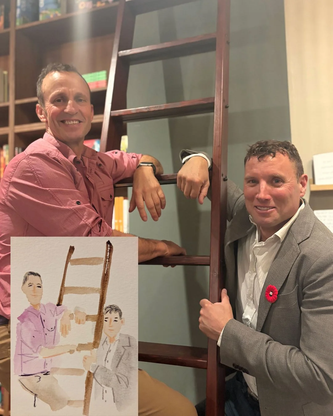 Polar Peak Books downtown Fernie BC grand reopening thank you party guest portraits