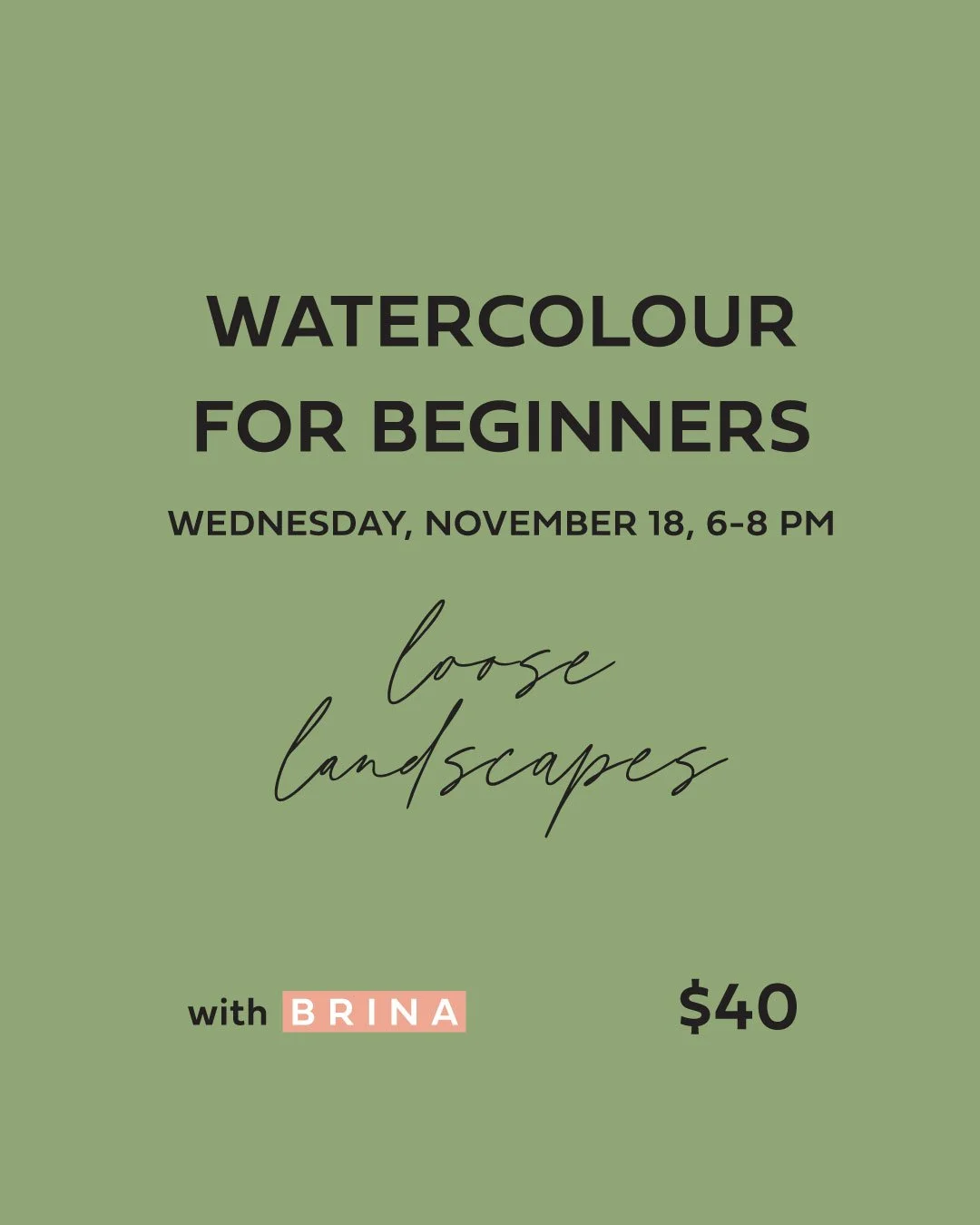 Beginner Watercolour Workshop in Fernie BC with Brina Schenk