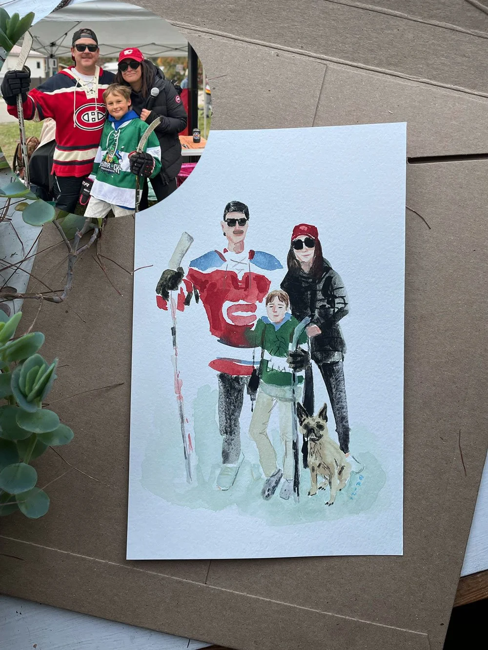 family portrait for a Christmas card