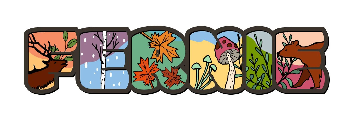 Fernie Food Security sticker campaign design and illustration