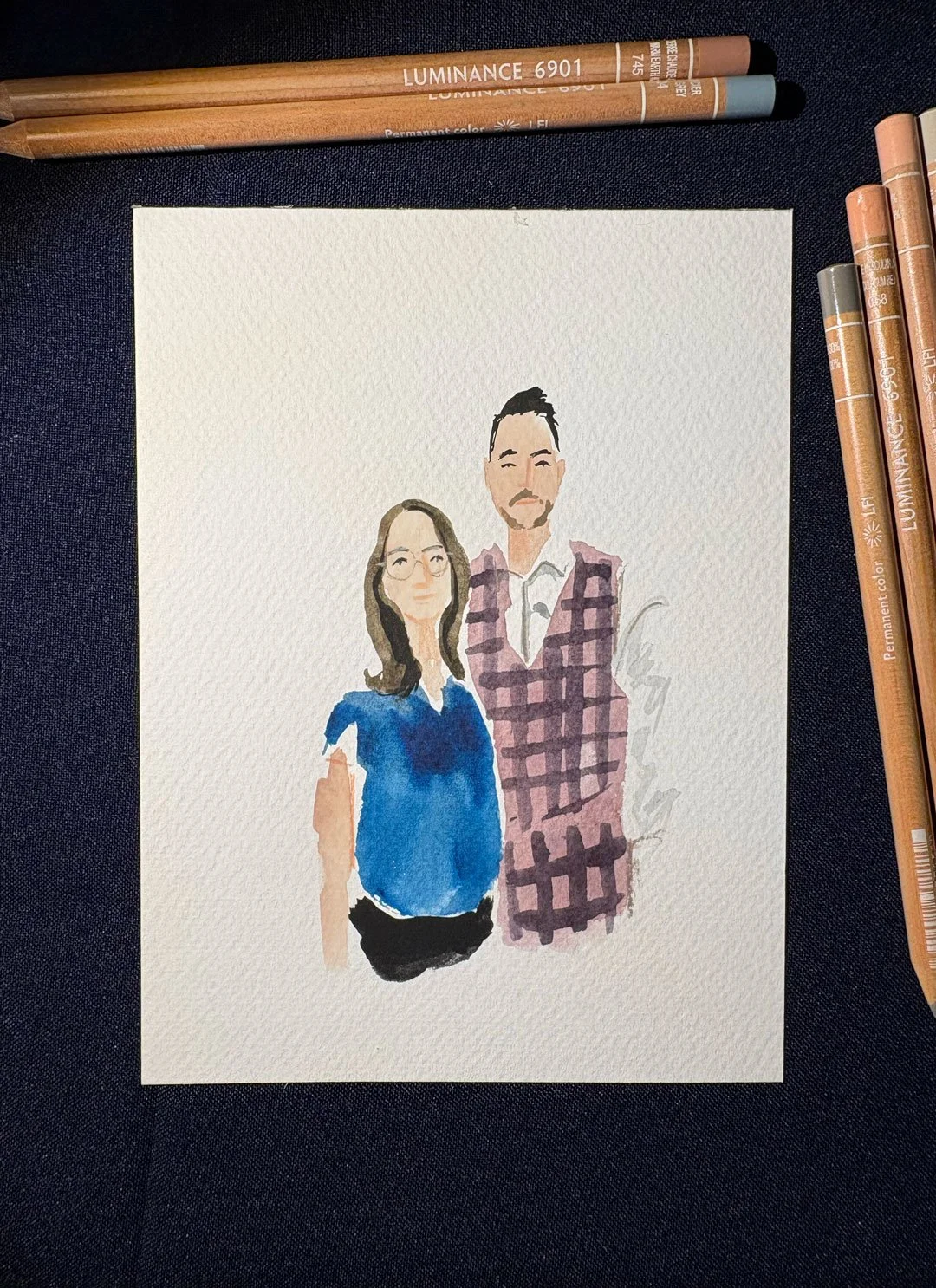 Harvest Feast Fundraiser for Fernie Food Security Society - Couple portrait painting