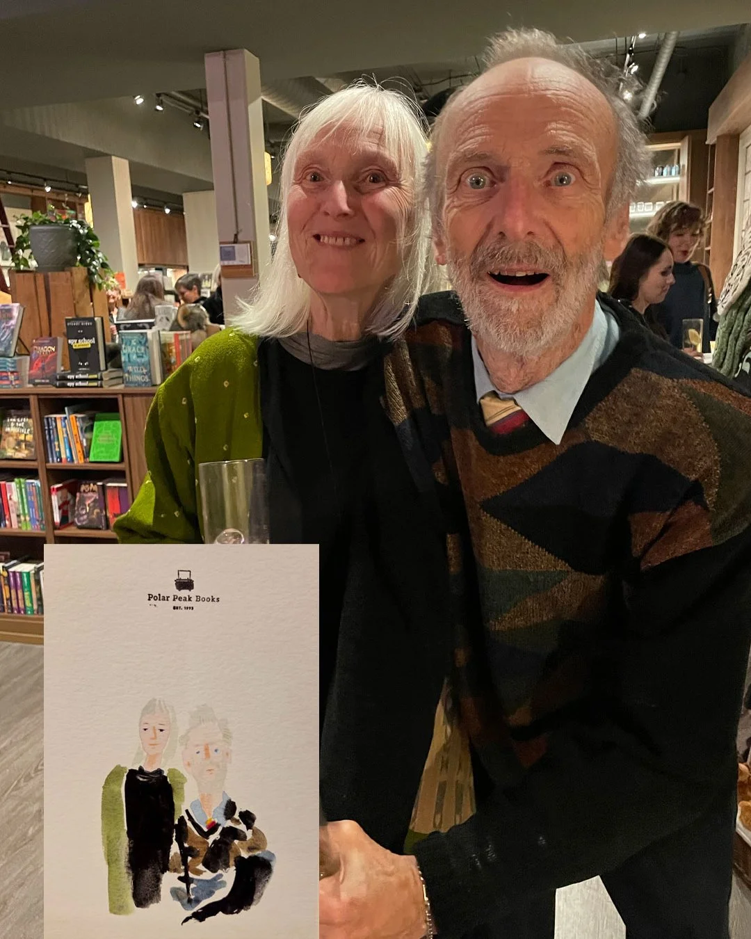 Polar Peak Books downtown Fernie BC grand reopening thank you party guest portraits