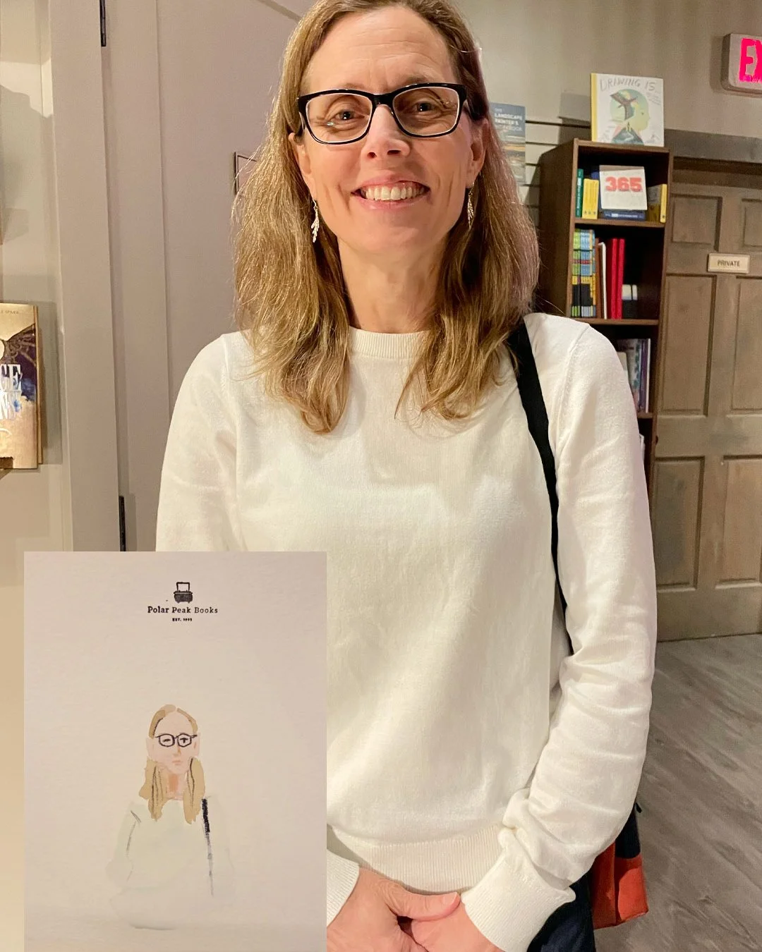 Polar Peak Books downtown Fernie BC grand reopening thank you party guest portraits