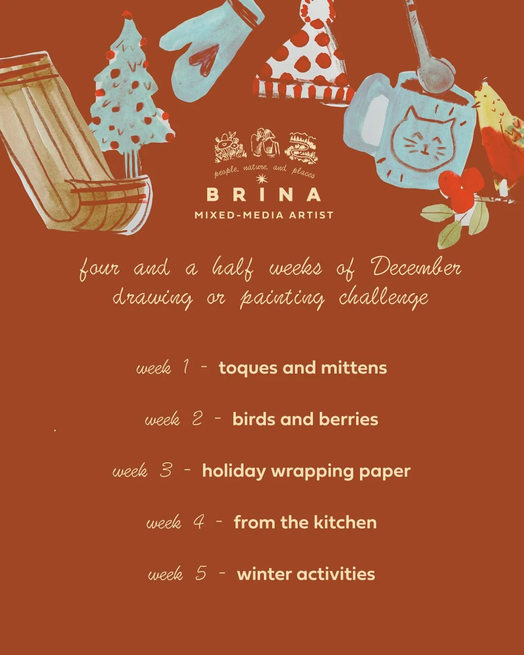 Drawing Challenge - Weekly December Prompts