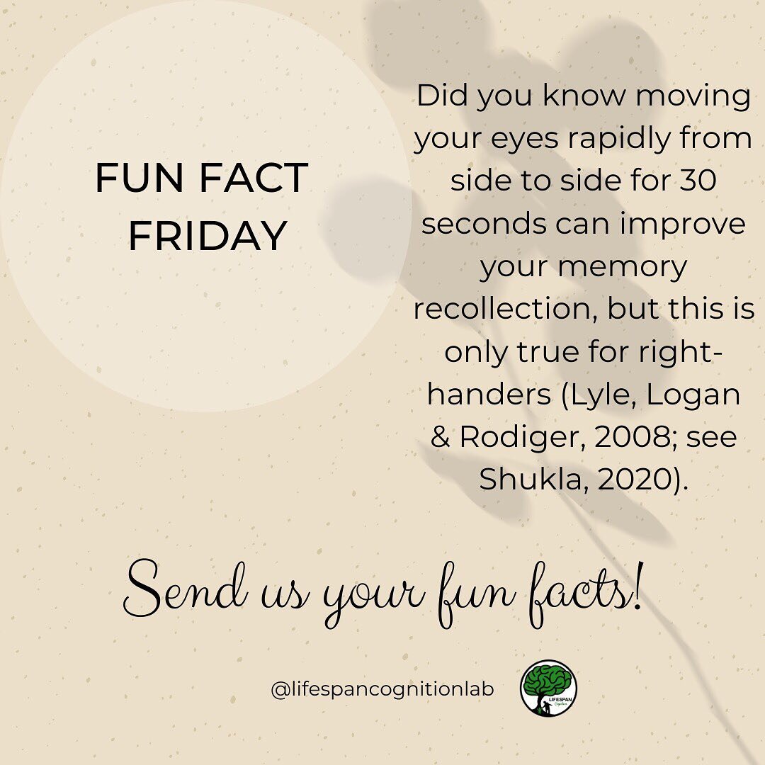 Welcome to Fun Fact Friday! Click the link in our bio to see the full article by Aditya Shukla that includes 9 more fun facts. #psychology #cognition #funfact #friday