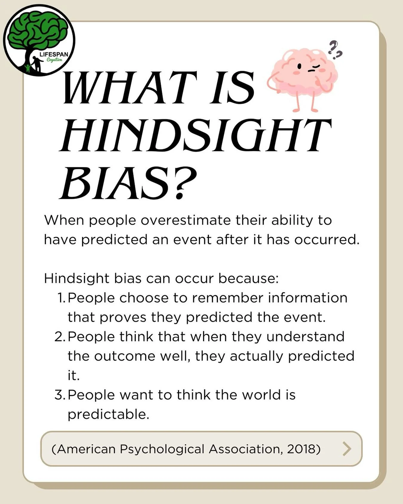 🧠 Ever said, &ldquo;I knew that would happen&rdquo;? That&rsquo;s hindsight bias!
We think we predicted it, but only after it already happened.