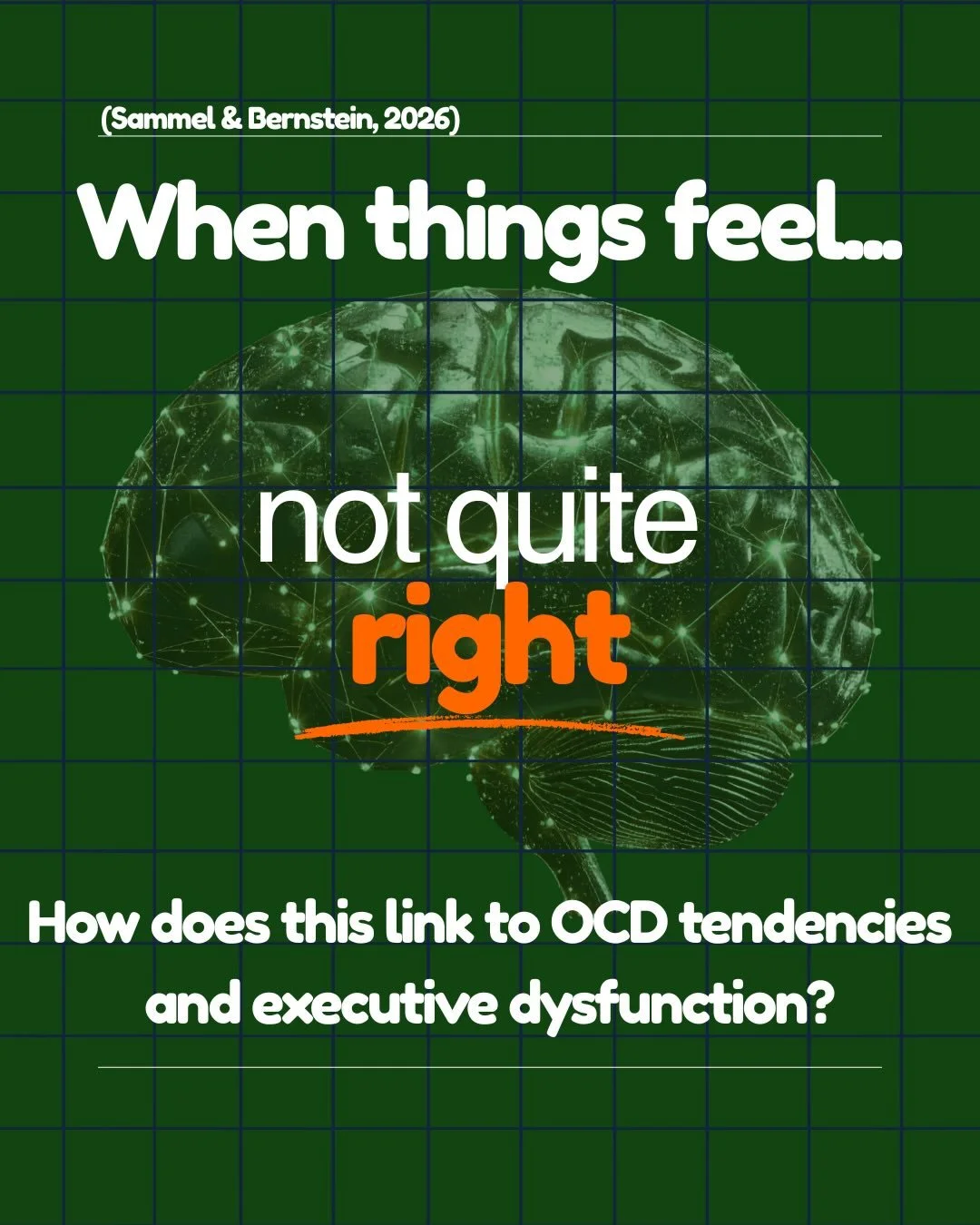 Ever had that feeling where something just&hellip; isn&rsquo;t right?

Our latest research explores how these &ldquo;not-just-right&rdquo; experiences relate to obsessive&ndash;compulsive tendencies and thinking processes.

Turns out &mdash; that fee