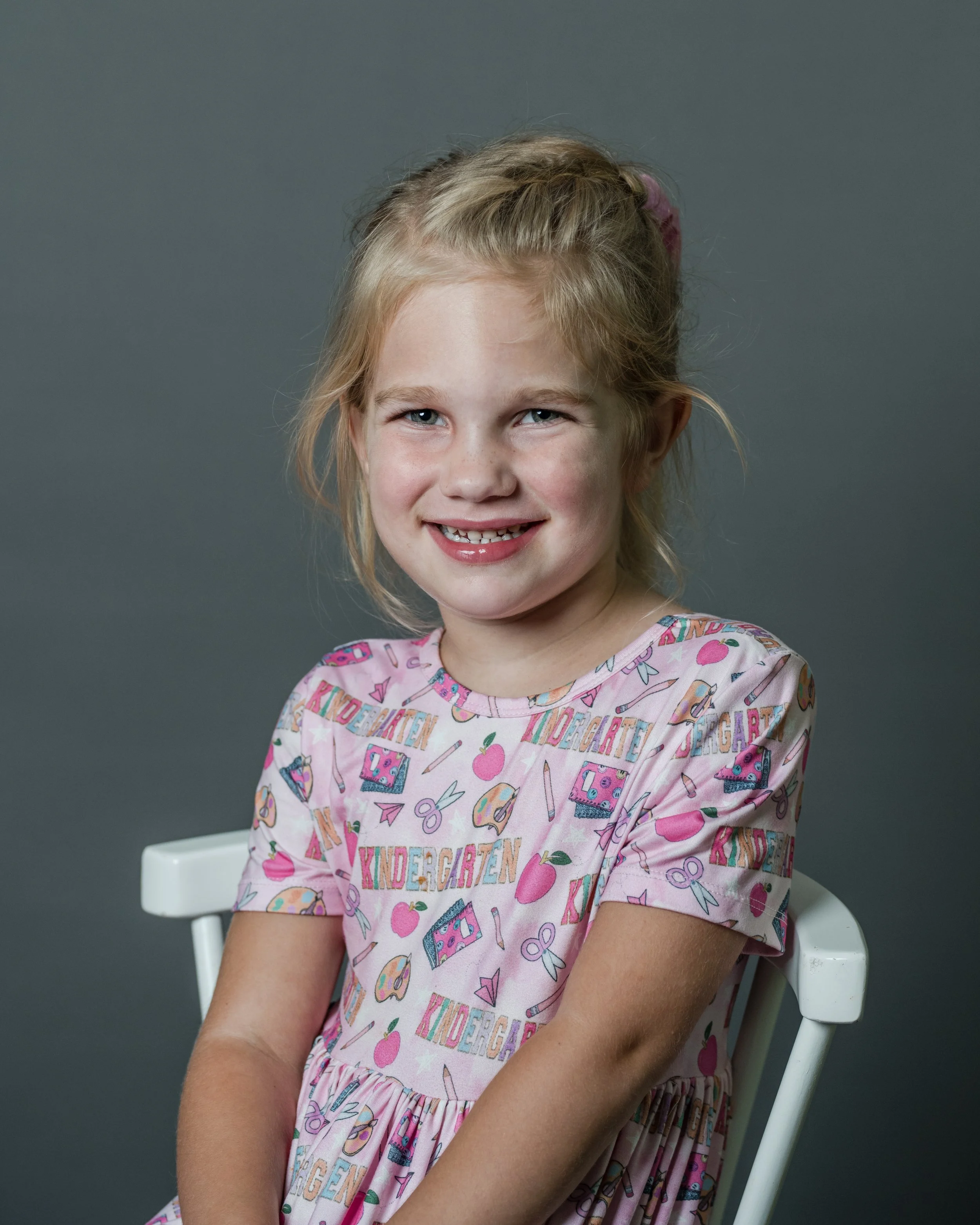 Preschool student portrait during school picture day in Raleigh NC