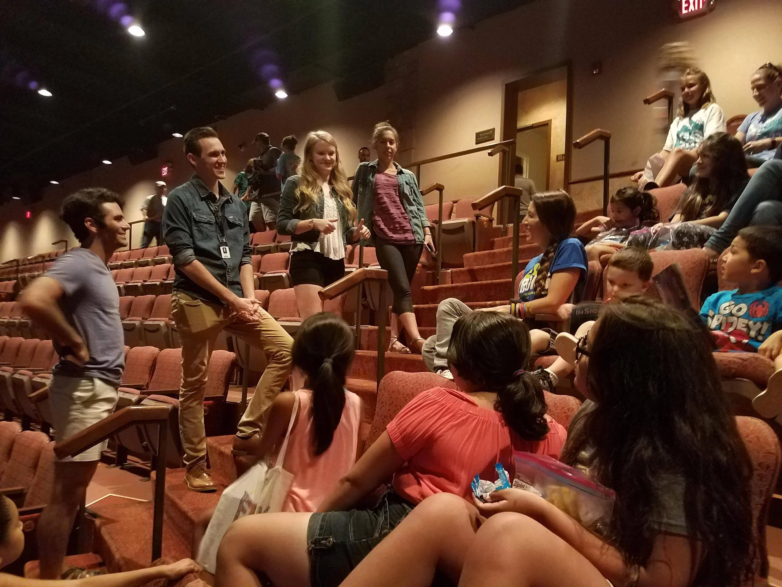 Amanda helping to give a tour to some audience members!