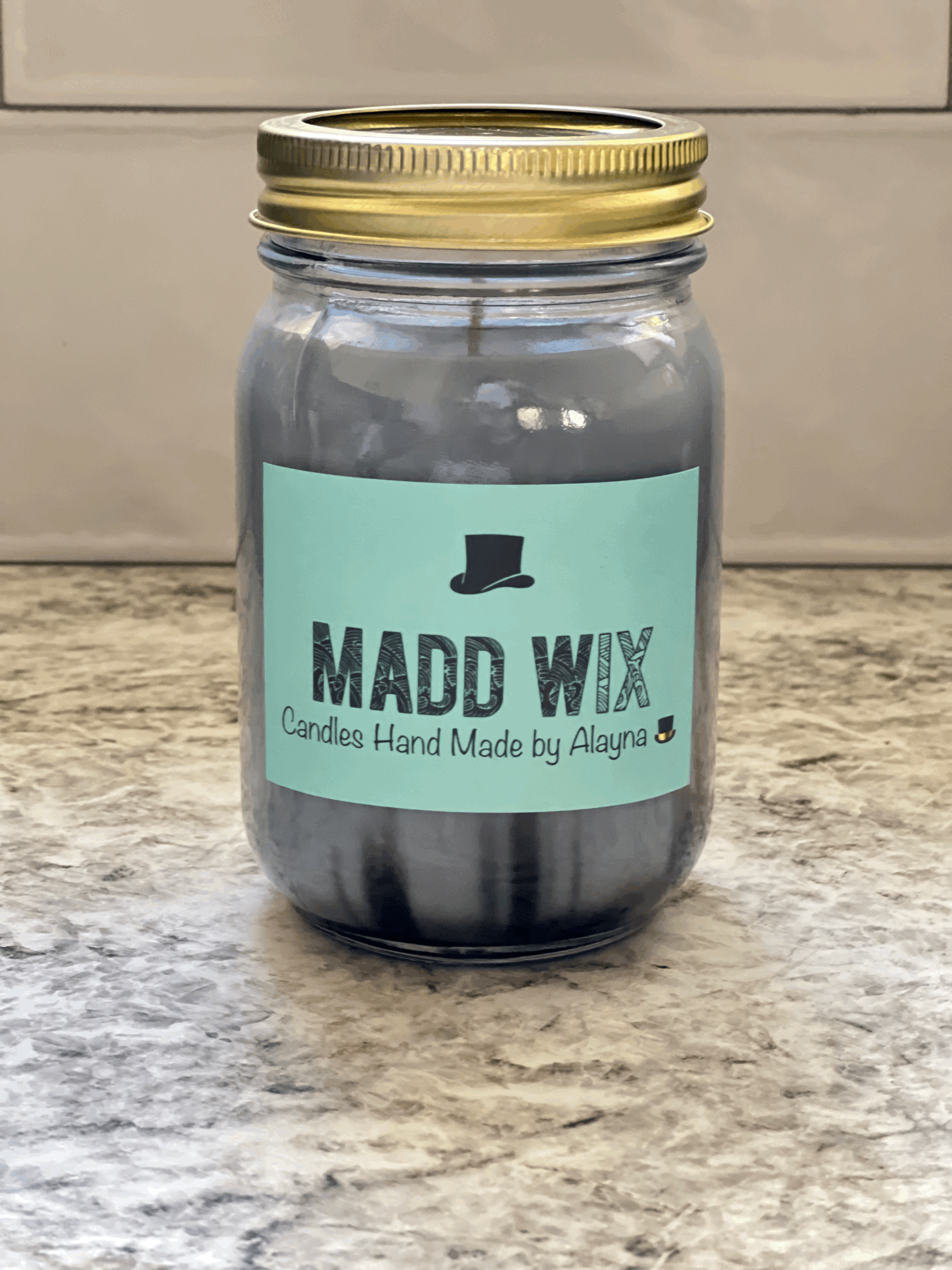 Black Amber & Cashmere 16oz Soy Mason Jar Candle