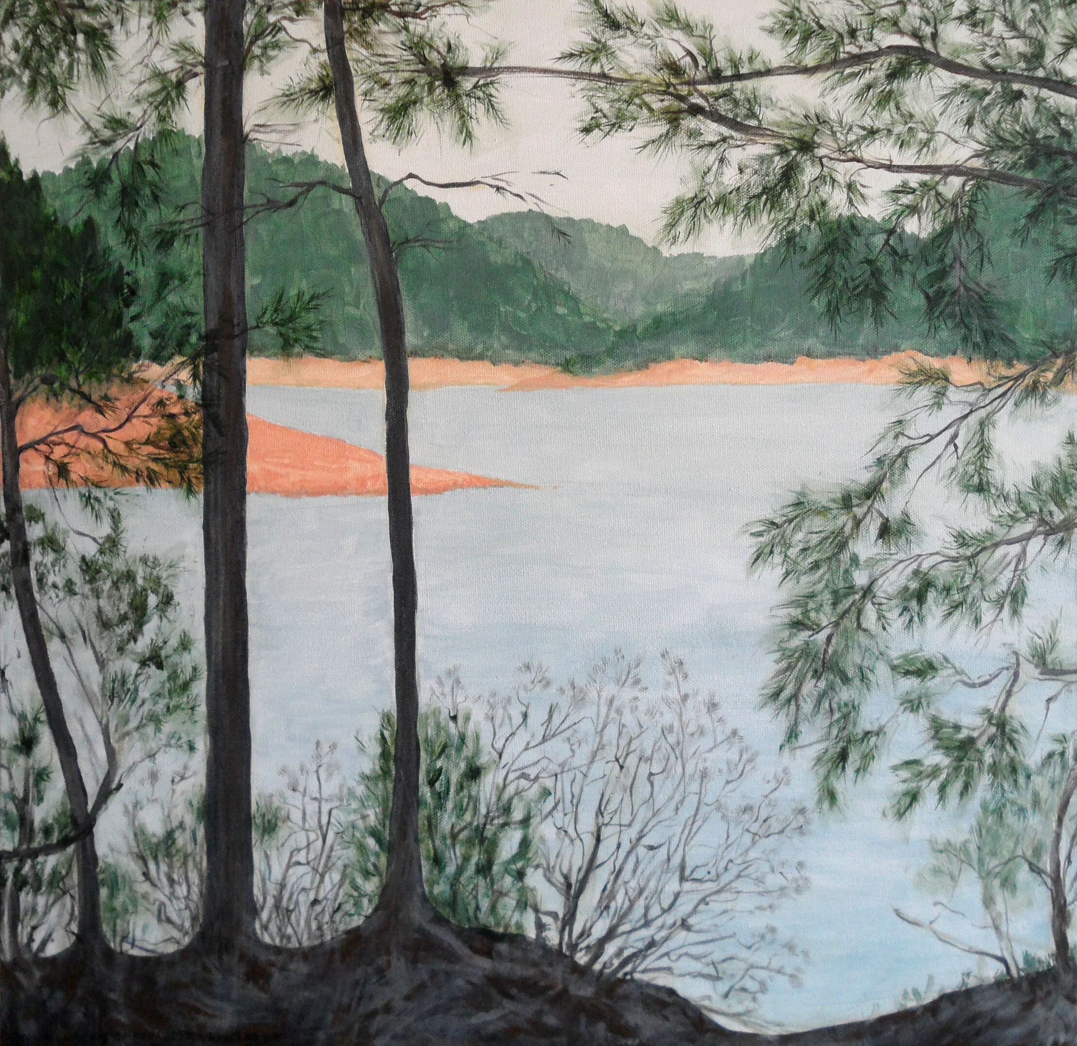 Lake Shasta | Acrylic | 18 x 18 inches | 2000