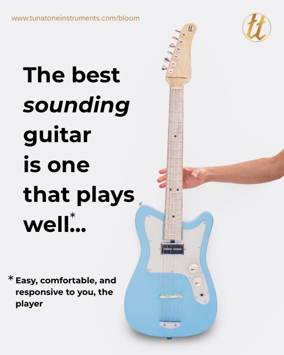 I design ergonomic guitars to eliminate physical barriers, so you can focus on playing.🦊🦁🐯 #tunatone #guitartone #guitaristsofinstagram #playability #guitarsetup #geardemo #newguitarday
